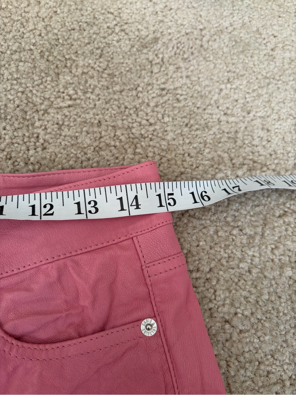 Zadig & Voltaire archive Pink Phlame Crinkled skinny Leather Pants Barbie 29 - Picture 12 of 13